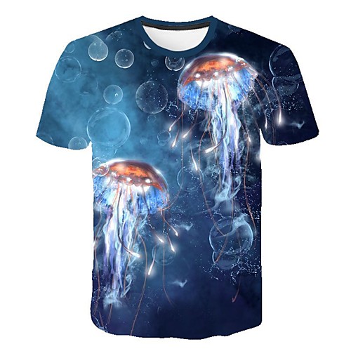 

Men's Daily T-shirt - 3D Print Navy Blue