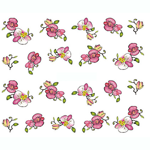 

1 pcs Full Nail Stickers Flower Series nail art Manicure Pedicure Mini Style / Safety / Slim design Stylish / Simple Daily / Festival