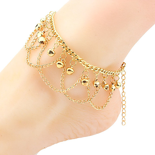 

Ankle Bracelet Women's Body Jewelry For Daily Holiday Alloy Gold 1pc