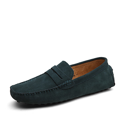 

Men's Suede Shoes Suede Spring / Fall Loafers & Slip-Ons Breathable Black / Wine / Light Brown / Moccasin