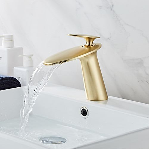 

Смеситель - Водопад Матовый / Золотая роза По центру Одной ручкой одно отверстиеBath Taps