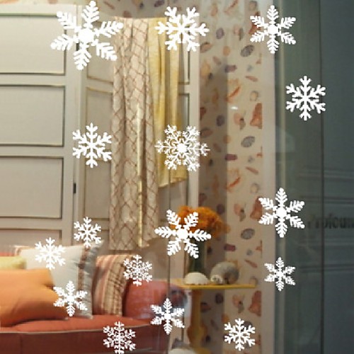 фото Снежные хлопья зима снежинка окна стикеры стены Lightinthebox