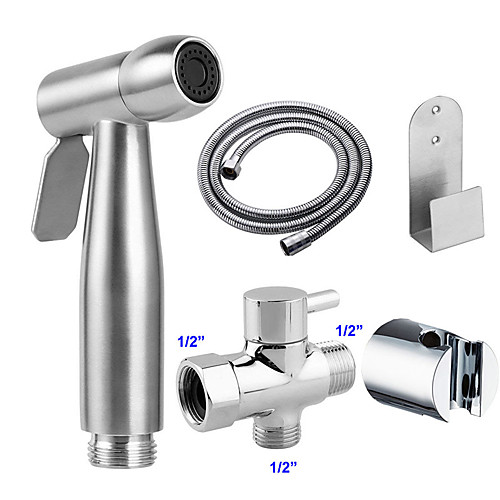 

G1/2 Stainless Steel Toilet Handheld Shattaf Set Bidet Sprayer Shower Head Balcony Cleaning Accessories Shower Faucet Muslim Shower Head