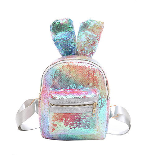 

Girls' Glitter PU(Polyurethane) Kids' Bag Color Block Blue / Yellow / Rainbow / Fall & Winter