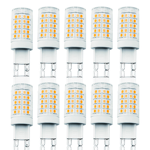 фото Loende 10 шт. 6 w led лампы типа корн двухштырьковые led лампы 700 lm g9 t 64 светодиодные бусины smd 2835 диммируемая тёплый белый белый 110-130 v 200-240 v Lightinthebox