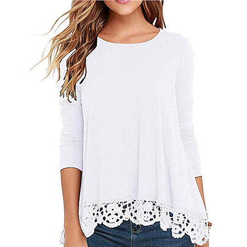 

Women's Daily Blouse - Solid Colored Black
