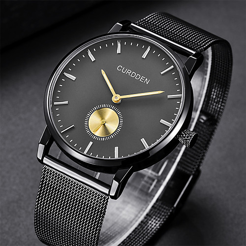 

Men's Dress Watch Quartz Formal Style Mesh Stainless Steel Black / Silver / Gold Casual Watch Analog Fashion - Black Black / White Rose Gold One Year Battery Life