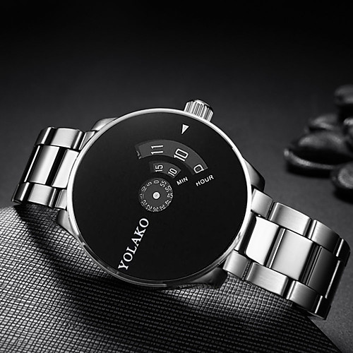 

Men's Steel Band Watches Quartz Modern Style Stylish Stainless Steel Silver / Gold 30 m Water Resistant / Waterproof New Design Casual Watch Analog Casual Elegant - Gold / White black / gold Black