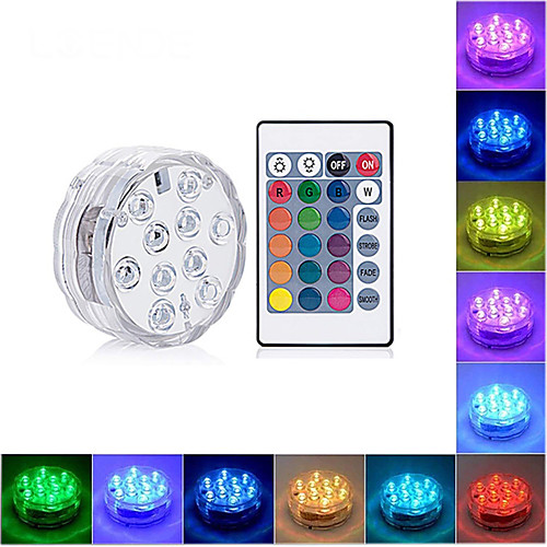 

LOENDE 1шт 4 W Подводное освещение Водонепроницаемый RGB 4.5 V / Аккумуляторы 10 Светодиодные бусины