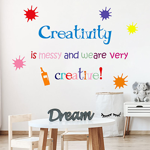 

Decorative Wall Stickers - Words & Quotes Wall Stickers Characters Living Room / Bedroom / Kitchen / Removable / Re-Positionable