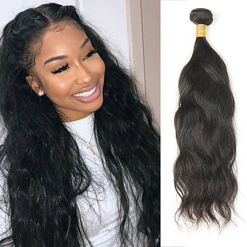 

1 Bundle Brazilian Hair Natural Wave Human Hair Bundle Hair Human Hair Extensions Weave 8-30 inch Human Hair Weaves Soft Women Extention Human Hair Extensions Women's