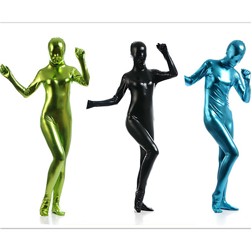 

Shiny Zentai Suits Ninja Spandex Latex Cosplay Costumes Men's Women's Fuchsia Gold Green Solid Colored Halloween / Leotard / Onesie / Leotard / Onesie / High Elasticity