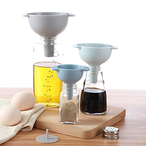 

4Pcs Kitchen Funnel Filter Transfer Funnel Filter Hopper Kitchen Cooking Tools Gadget