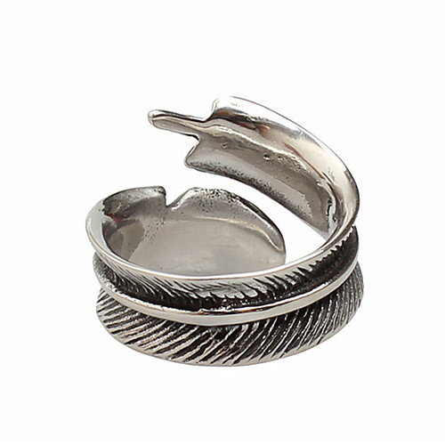 

Men's Ring 1pc Black Titanium Steel Circular Vintage Basic Fashion Daily Jewelry