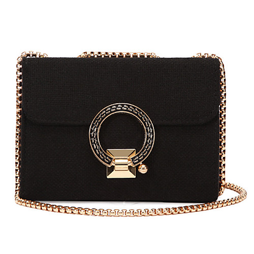 

Women's Chain Polyester Crossbody Bag Solid Color Black / Beige / Gray