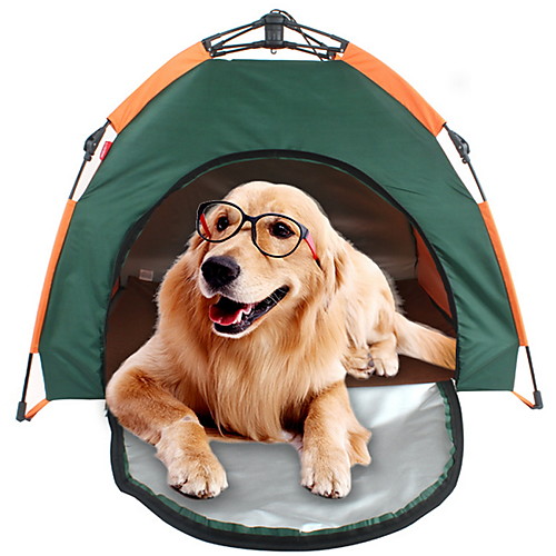 фото Палатка для домашних животных на открытом воздухе легкость с защитой от ветра дожденепроницаемый палатка 2000-3000 mm для походы / туризм / спелеология 100% полиэстер 808060 cm Lightinthebox