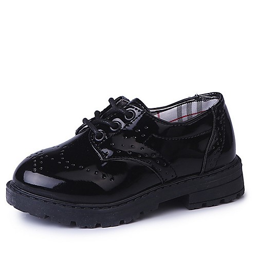 фото Мальчики удобная обувь полиуретан туфли на шнуровке большие дети (7 лет ) белый / черный весна lightinthebox