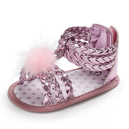 

Girls' First Walkers PU Sandals Infants(0-9m) / Toddler(9m-4ys) Gold / Silver / Peach Summer