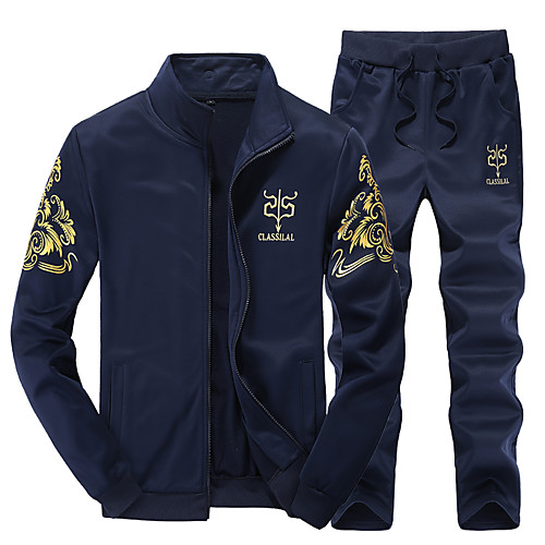 

Men's Casual Activewear Set - Letter Black US32 / UK32 / EU40