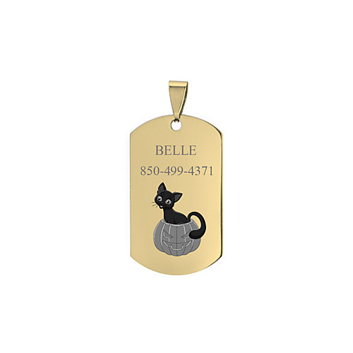 

Персонализированные Индивидуальные Теги для домашних животных Классический Подарок 1pcs Золотой Черный Серебряный / Лазерная гравировка