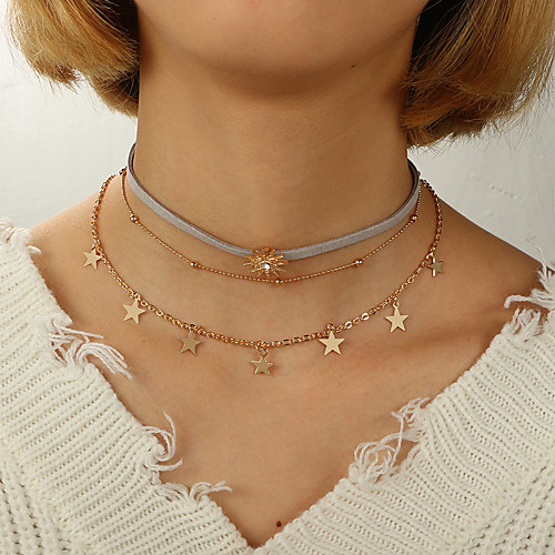 

Women's Necklace Friends European Romantic Casual / Sporty Sweet Chrome Gold 44 cm Necklace Jewelry 1pc For Street Festival