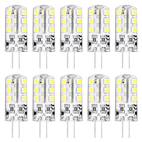 

10 шт. 3 W Двухштырьковые LED лампы 3000 lm G4 T 24 Светодиодные бусины SMD 2835 Новый дизайн Тёплый белый Белый 12 V