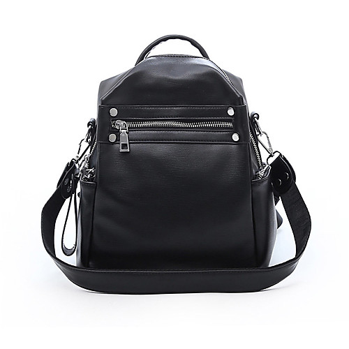 

Large Capacity Polyester Zipper Commuter Backpack Solid Color Daily Blushing Pink / Khaki / White
