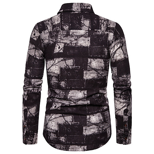 

Men's Daily Basic Shirt - Geometric / Color Block Rainbow