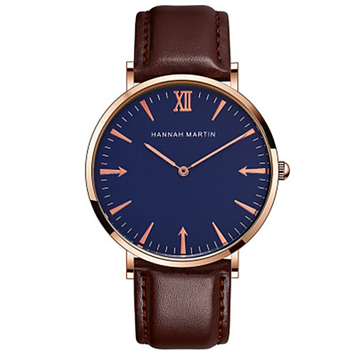

Men's Dress Watch Quartz Leather Black / Brown Water Resistant / Waterproof New Design Cool Analog Casual - Brown GoldenWhite Gold / Blue