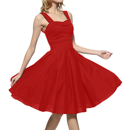 фото Одри хепберн ретро 1950-е года платья маскарад жен. костюм красный / синий винтаж косплей для вечеринок / платье / платье Lightinthebox