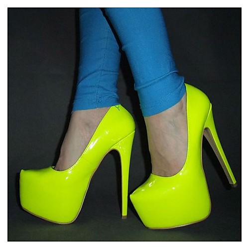 

Women's Heels Stiletto Heel Round Toe Patent Leather Spring & Fall Green / Fuchsia / Yellow