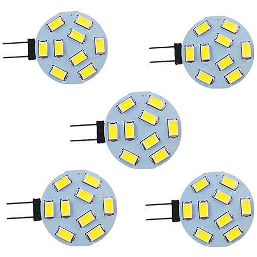 

5 шт. 2 W Двухштырьковые LED лампы 280 lm G4 9 Светодиодные бусины SMD 5730 9-30 V