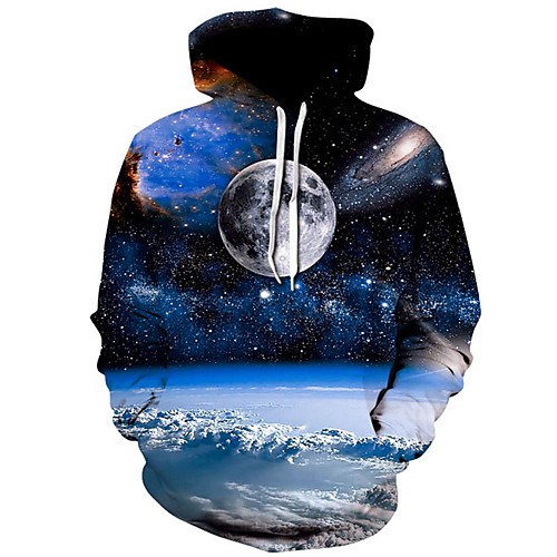 

Men's Casual Hoodie - 3D Blue US32 / UK32 / EU40