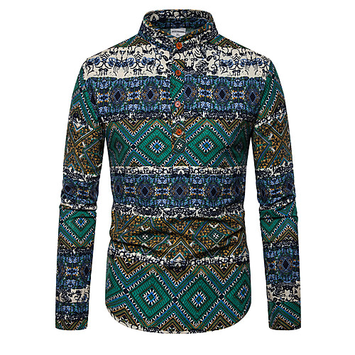 

Men's Daily Basic Shirt - Color Block Rainbow