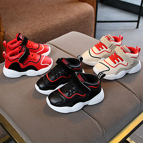 

Boys' / Girls' Comfort / LED Shoes PU Athletic Shoes Toddler(9m-4ys) / Little Kids(4-7ys) Black / Beige / Red Spring / Fall / Color Block / Rubber