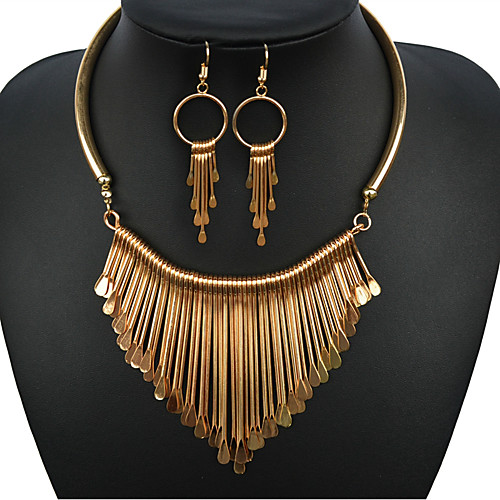 

Women's Drop Earrings Necklace Simple Fashion Earrings Jewelry Gold / Silver For Daily 1 set