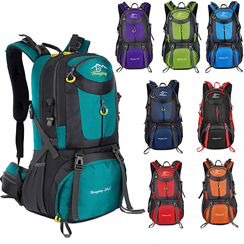 фото 60 l рюкзаки заплечный рюкзак дышащие ремни - легкость дышащий дожденепроницаемый износостойкость на открытом воздухе охота пешеходный туризм восхождение нейлон черный зеленый небесно-голубой / да Lightinthebox