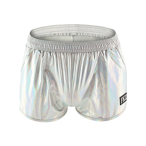 

Men's Basic Boxers Underwear - Normal 1 Piece Low Waist Silver Royal Blue Brown S M L