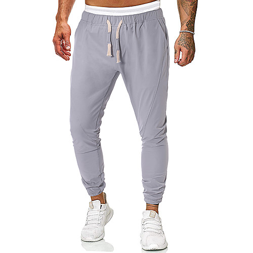 

Men's Sporty Jogger Pants - Solid Colored Light gray Dark Gray US32 / UK32 / EU40 US34 / UK34 / EU42 US36 / UK36 / EU44