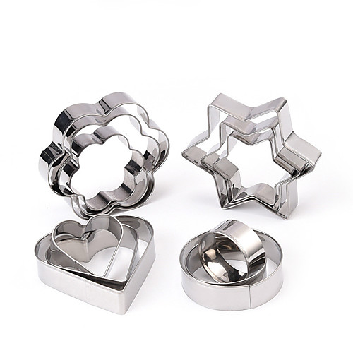 

12pcs Stainless Steel 3D Multifunction DIY Multifunction Cooking Utensils Cake Cake Molds Pie Tools Bakeware tools