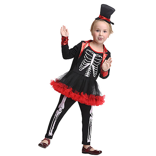 фото Пираты косплэй kостюмы детские девочки хэллоуин хэллоуин фестиваль / праздник спандекс полиэфир / полиамид черный карнавальные костюмы Lightinthebox