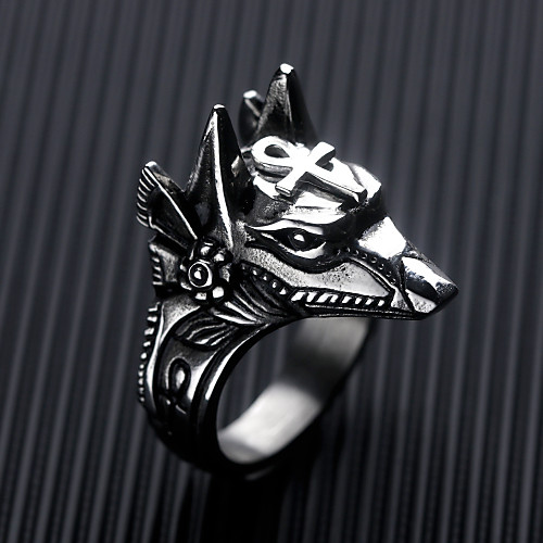 

Men's Band Ring 1pc Gold Silver Stainless Steel Ancient Egypt Party Daily Jewelry Classic Precious