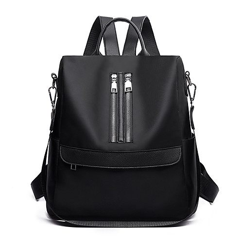 

Large Capacity Oxford Cloth Polyester Zipper Commuter Backpack Solid Color Daily Red / Khaki / Black