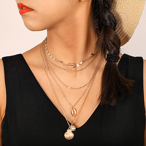 

Women's Necklace Friends European Romantic Casual / Sporty Sweet Chrome Gold 56 cm Necklace Jewelry For Street Festival