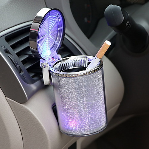 

Car Colorful Ashtray with LED Lights Car Ashtray Tuyere Multifunctional Cup Holder Tuyere Ashtray Flame Retardant