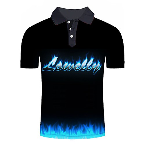 

Men's Graphic 3D Print Print Polo Daily Black