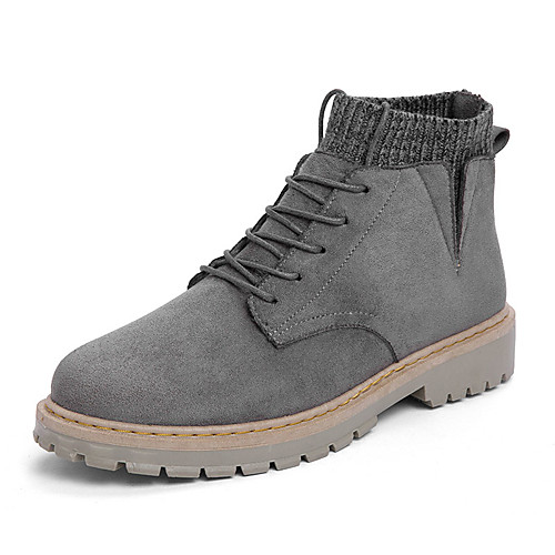 

Men's Combat Boots PU Fall Boots Black / Brown / Gray
