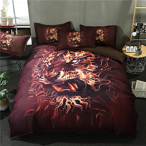 

Duvet Cover Sets 3D / Animal / Cartoon Polyester / Polyamide Reactive Print 3 PieceBedding Sets