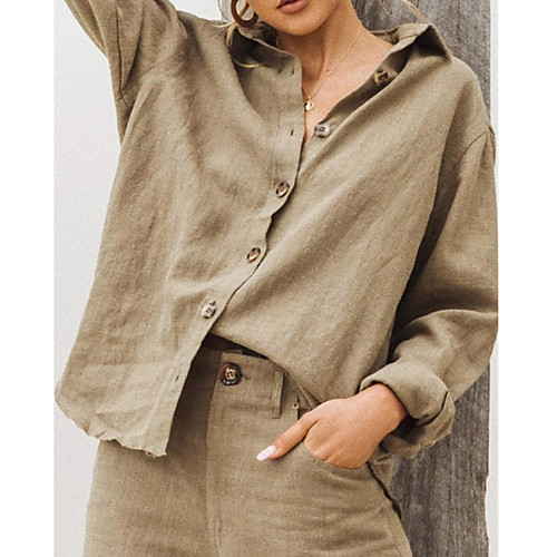

Women's Daily Shirt - Solid Colored Black