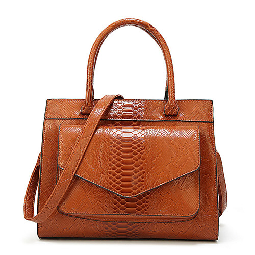 

Women's PU(Polyurethane) Top Handle Bag Solid Color Black / Blue / Red